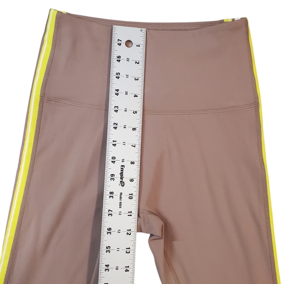 Lorna Jane High Waisted Tight Womens Size Small Green Striped Side Activewear - Picture 5 of 10